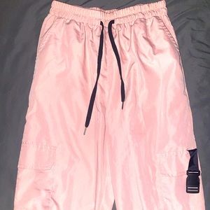Pink pair of sheer joggers from SHEIN. Hip & in style. Size 2.